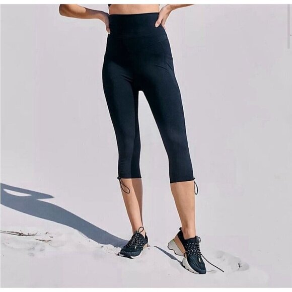 Free People Movement Legging Women XS Black Class Act Cropped Yoga Adjustable - Picture 6 of 10